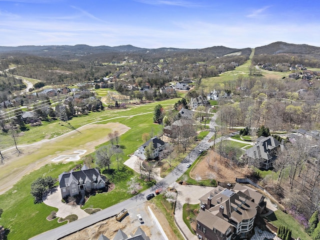 4 Colonel Winstead Dr, Brentwood, TN 37027 - birds eye view of property with view of golf course, a mountain view, and a residential view