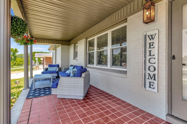 view of patio / terrace with a porch