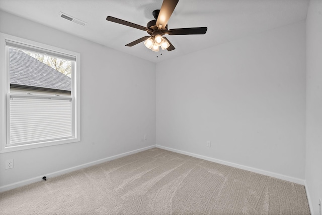 221 Wesson Dr, Clarksville, TN 37043 - carpeted empty room with baseboards, ceiling fan, and visible vents