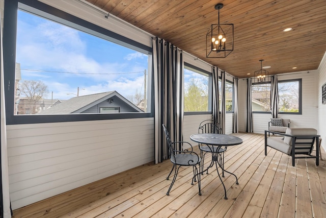 924 Gilmore Ave, Nashville, TN 37204 - unfurnished sunroom with a notable chandelier
