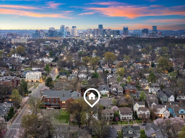 924 Gilmore Ave, Nashville, TN 37204 - aerial view at dusk featuring a view of city