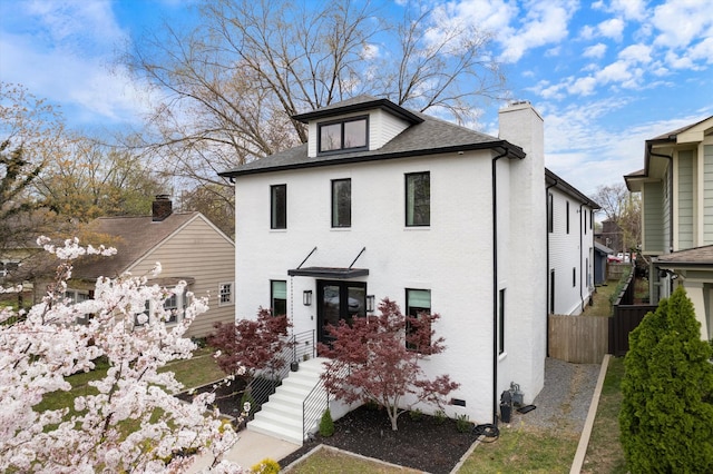 924 Gilmore Ave, Nashville, TN 37204 - view of front of property featuring fence, crawl space, roof with shingles, and a chimney