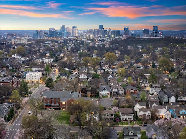 924 Gilmore Ave, Nashville, TN 37204 - aerial view at dusk with a city view