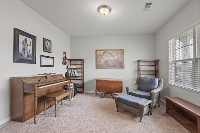 1424 Old Stone Rd NW, Lebanon, TN 37087 - sitting room featuring light colored carpet, visible vents, and baseboards
