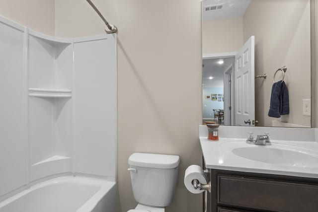 1424 Old Stone Rd NW, Lebanon, TN 37087 - full bath with toilet, vanity, tub / shower combination, and visible vents
