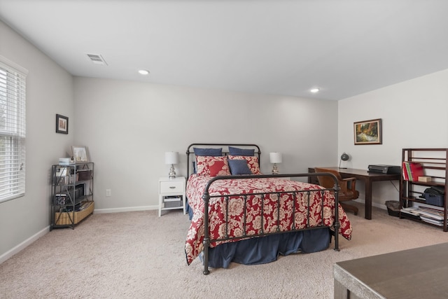 1424 Old Stone Rd NW, Lebanon, TN 37087 - bedroom with recessed lighting, carpet floors, baseboards, and visible vents