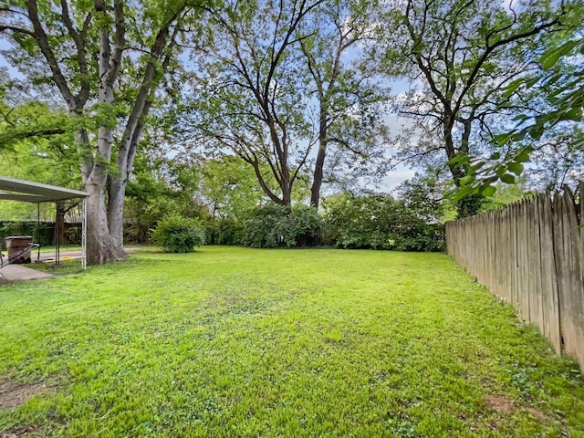view of yard with fence private yard