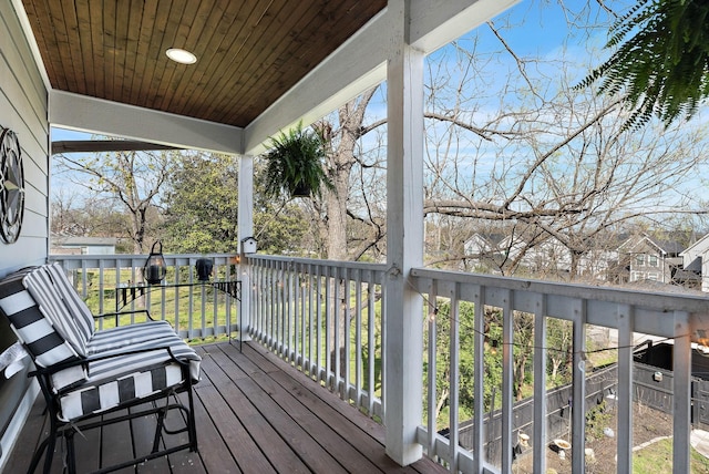 view of wooden deck