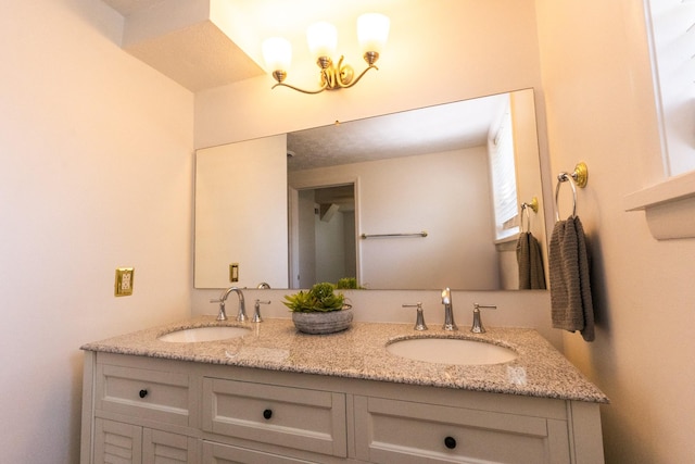 251 Sailboat Dr, Nashville, TN 37217 - full bathroom with double vanity and a chandelier