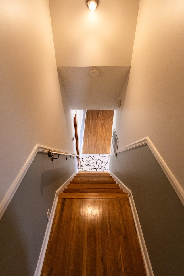 251 Sailboat Dr, Nashville, TN 37217 - stairs with wood finished floors and baseboards