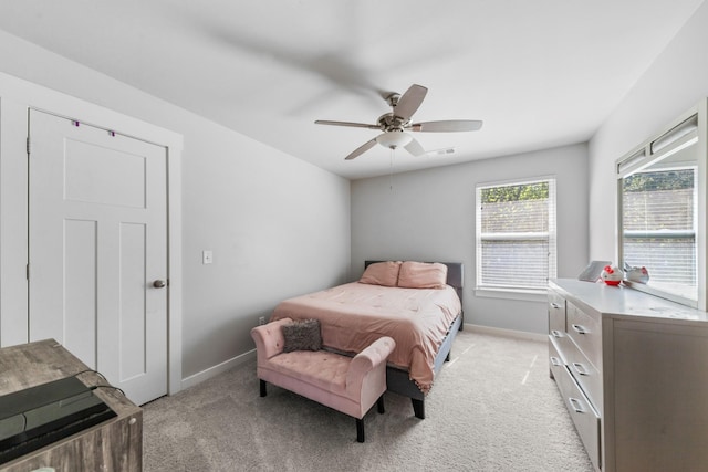 2037 Hamilton Hill Dr, Antioch, TN 37013 - bedroom with visible vents, baseboards, and light colored carpet