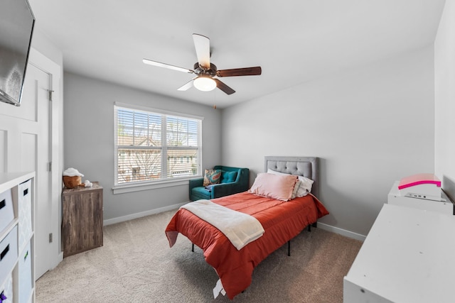 2037 Hamilton Hill Dr, Antioch, TN 37013 - bedroom featuring carpet floors, a ceiling fan, and baseboards