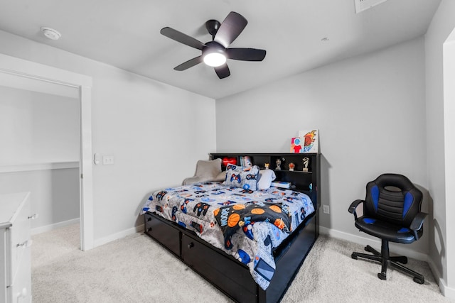 2037 Hamilton Hill Dr, Antioch, TN 37013 - carpeted bedroom with baseboards and a ceiling fan