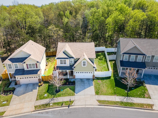 2037 Hamilton Hill Dr, Antioch, TN 37013 - drone / aerial view with a wooded view