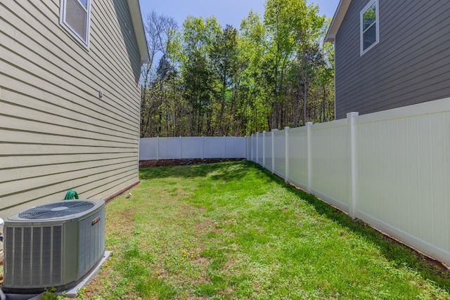 2037 Hamilton Hill Dr, Antioch, TN 37013 - view of yard with central air condition unit and a fenced backyard