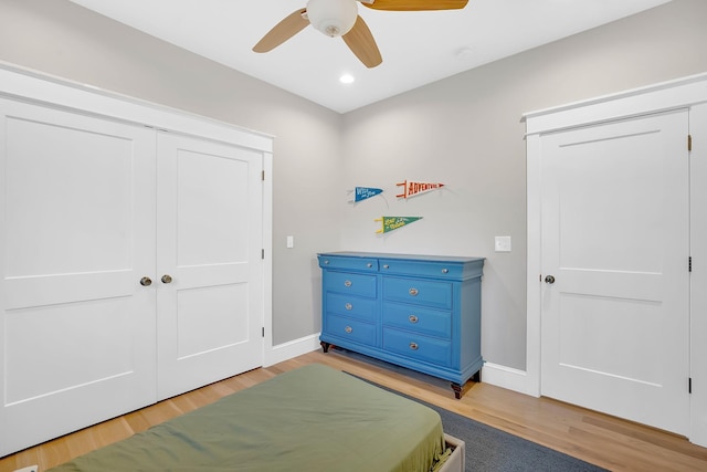 1017 Cliff View Dr N, Kingston Springs, TN 37082 - bedroom with a closet, baseboards, and light wood-type flooring