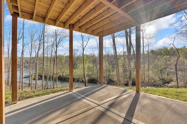 1017 Cliff View Dr N, Kingston Springs, TN 37082 - view of patio / terrace with a forest view