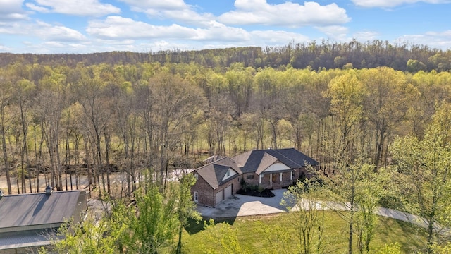 1017 Cliff View Dr N, Kingston Springs, TN 37082 - birds eye view of property featuring a wooded view