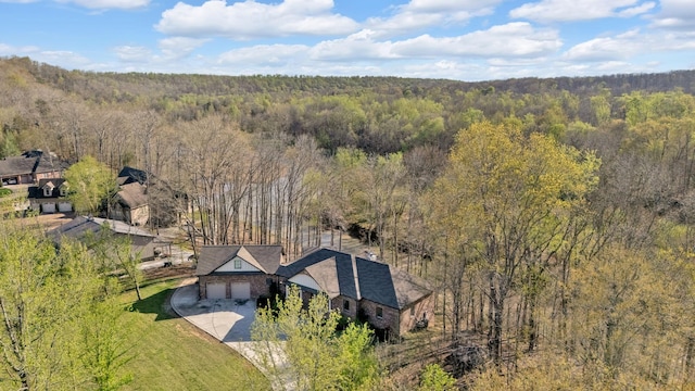 1017 Cliff View Dr N, Kingston Springs, TN 37082 - aerial view featuring a forest view