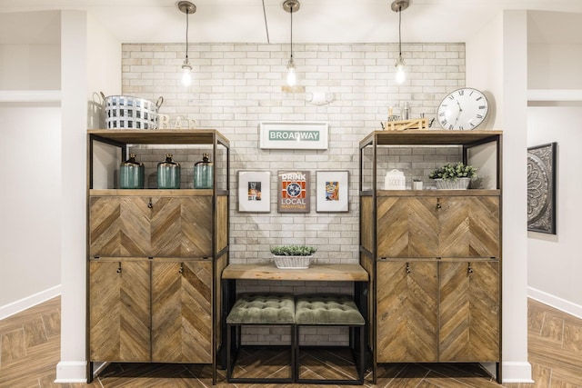 interior space featuring baseboards
