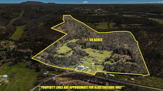 1036 Locke Creek Rd, Readyville, TN 37149 - bird's eye view with a mountain view