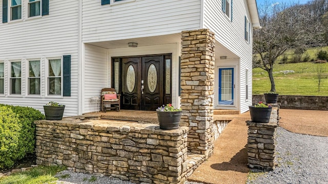 1036 Locke Creek Rd, Readyville, TN 37149 - property entrance with stone siding