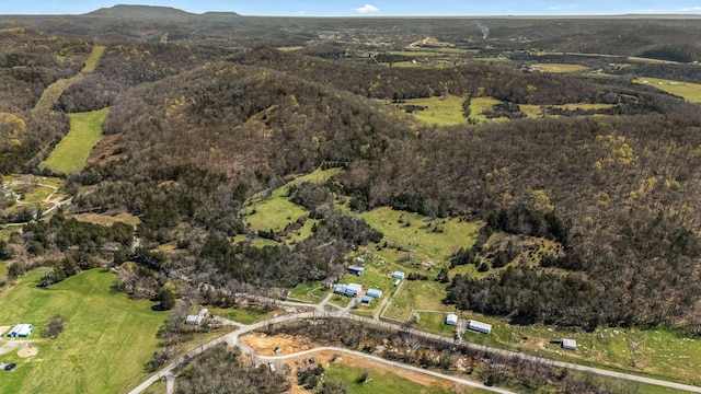 1036 Locke Creek Rd, Readyville, TN 37149 - birds eye view of property with a mountain view and a forest view