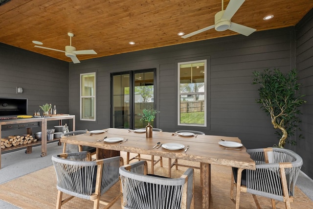6362B Columbia Ave, Nashville, TN 37209 - view of patio with a ceiling fan and outdoor dining space