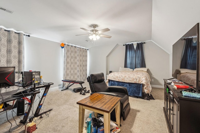 120 Sideview Rd, Gallatin, TN 37066 - bedroom featuring ceiling fan, baseboards, light colored carpet, and visible vents