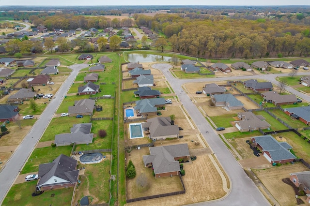aerial view featuring a residential view