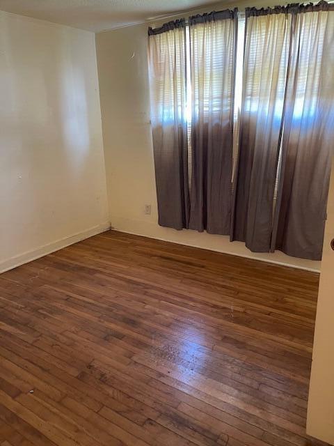 empty room featuring wood-type flooring