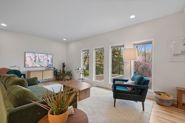 1122 Oman Dr, Brentwood, TN 37027 - living area with plenty of natural light, recessed lighting, and wood finished floors