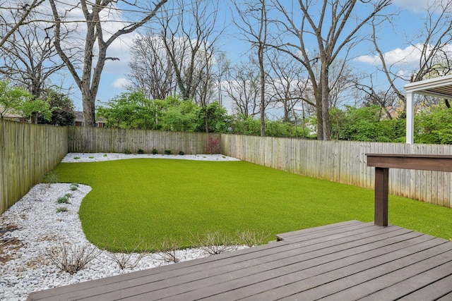 1547 Battlefield Dr, Nashville, TN 37215 - view of yard with a fenced backyard and a deck