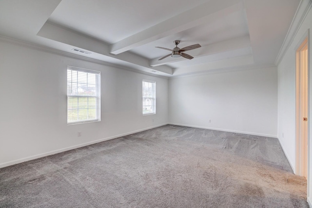1006 Chisolm Trl, Goodlettsville, TN 37072 - unfurnished room with ceiling fan, visible vents, carpet, and a raised ceiling