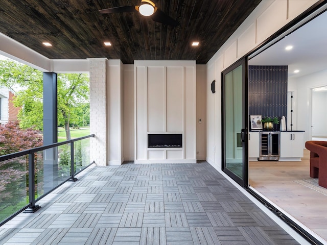 3848 Granny White Pike, Nashville, TN 37204 - view of patio / terrace with beverage cooler and ceiling fan