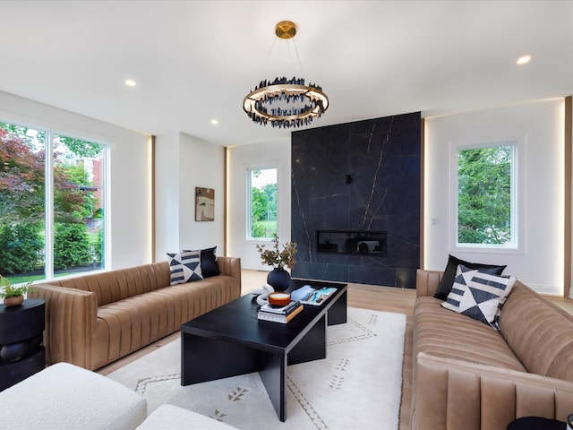 3848 Granny White Pike, Nashville, TN 37204 - living area featuring recessed lighting and light wood-type flooring