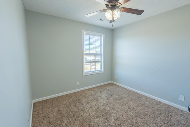 532 Falkland Cir, Clarksville, TN 37042 - empty room with baseboards, a ceiling fan, visible vents, and carpet