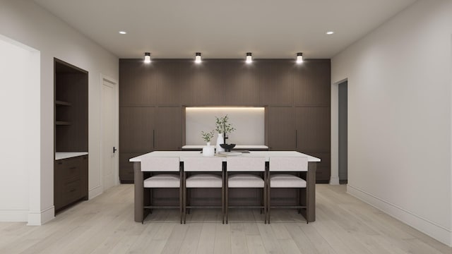825B Kirkwood Ave, Nashville, TN 37204 - dining area with light wood-style flooring, recessed lighting, and baseboards
