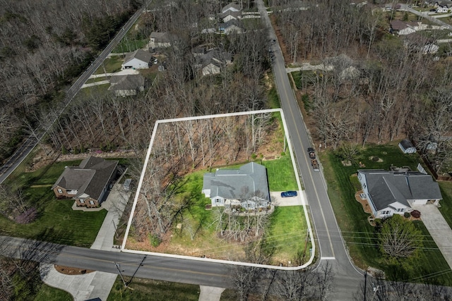 bird's eye view with a residential view