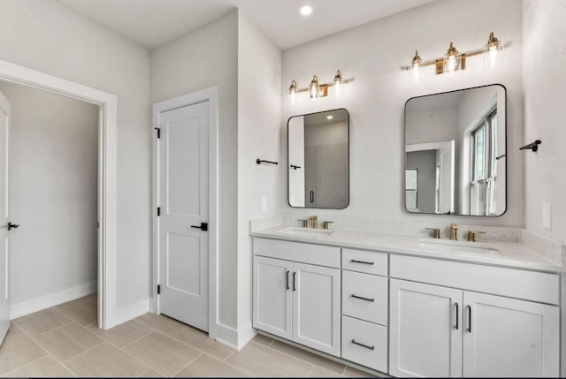 2615 Wilkinson Pike Unit 7A, Murfreesboro, TN 37129 - bathroom with double vanity and tile patterned flooring