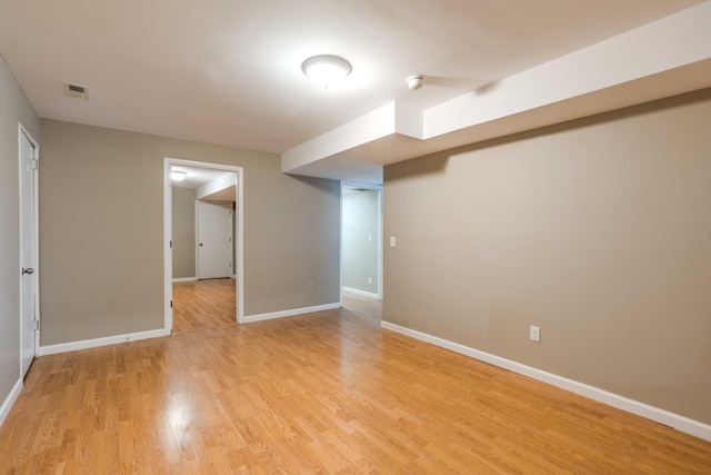 6004 Hawkdale Dr, Nashville, TN 37211 - finished below grade area featuring baseboards, visible vents, and light wood-style flooring