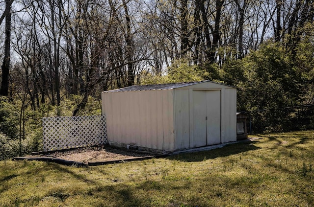 6004 Hawkdale Dr, Nashville, TN 37211 - view of shed featuring fence