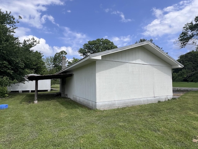 31 Marler St, Tracy City, TN 37387 - view of property exterior featuring a chimney and a yard