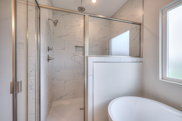 5560 Sinclair Ct, Murfreesboro, TN 37127 - bathroom with a stall shower and a freestanding bath