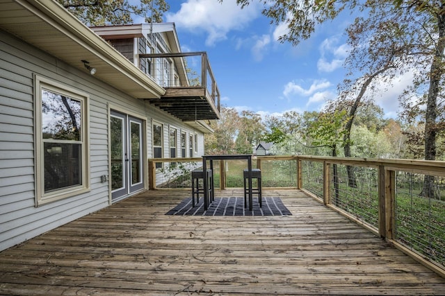 view of wooden terrace