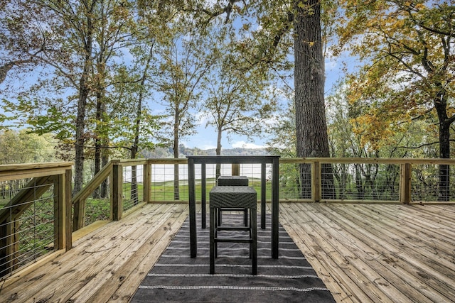 view of wooden deck
