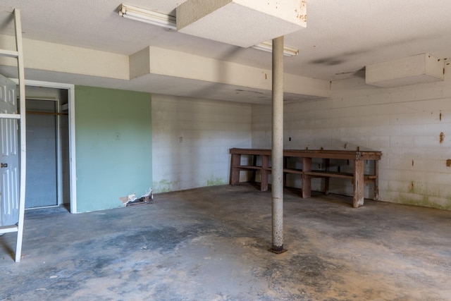2589 Presley Ridge Rd, Sardis, TN 38371 - basement with concrete block wall