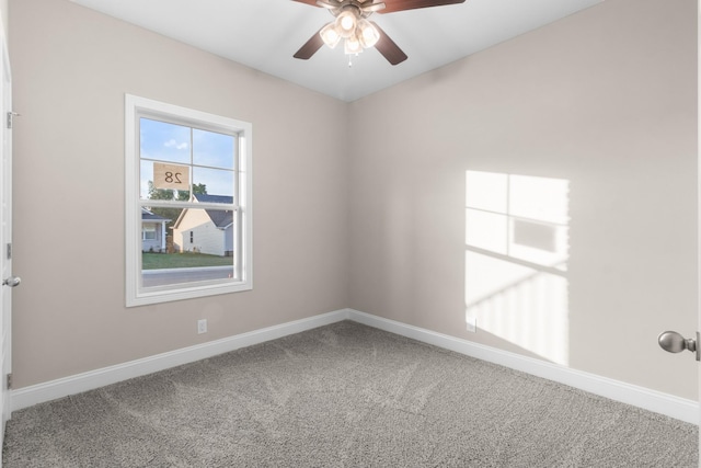 28 Gratton Ests, Clarksville, TN 37043 - spare room with baseboards, ceiling fan, and carpet