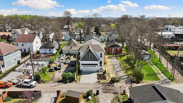 aerial view featuring a residential view