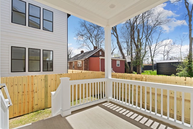 exterior space featuring fence